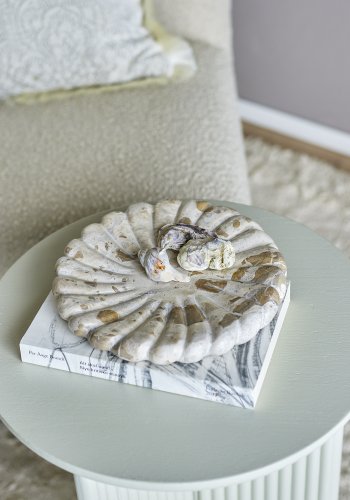 BLOOMINGVILLE Marlie Schale, Natur, Marmor (T22,5xH2,5 cm)