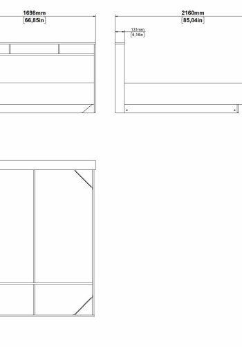 TVILUM Ikast Bett 160x200, Jackson Hickory / Weiß, 169,8 x 216 x 0.97 cm