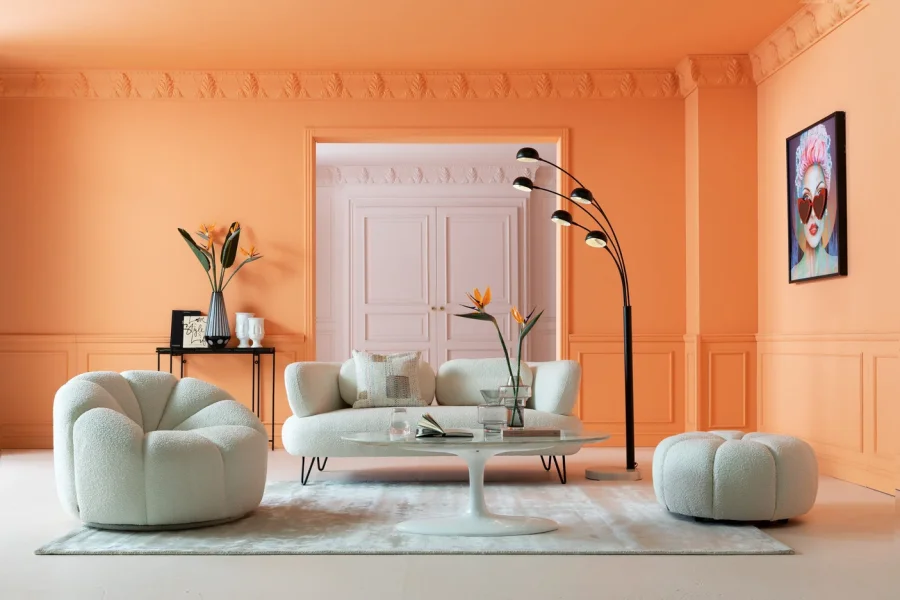 KARE DESIGN Peppo White 2 pers. sofa - hvid polyester og stl