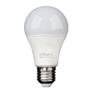 E3LIGHT LED-Lampe A60 - E27, 4,9W, 470lm, 2700K, recycelter Kunststoff aus dem Meer