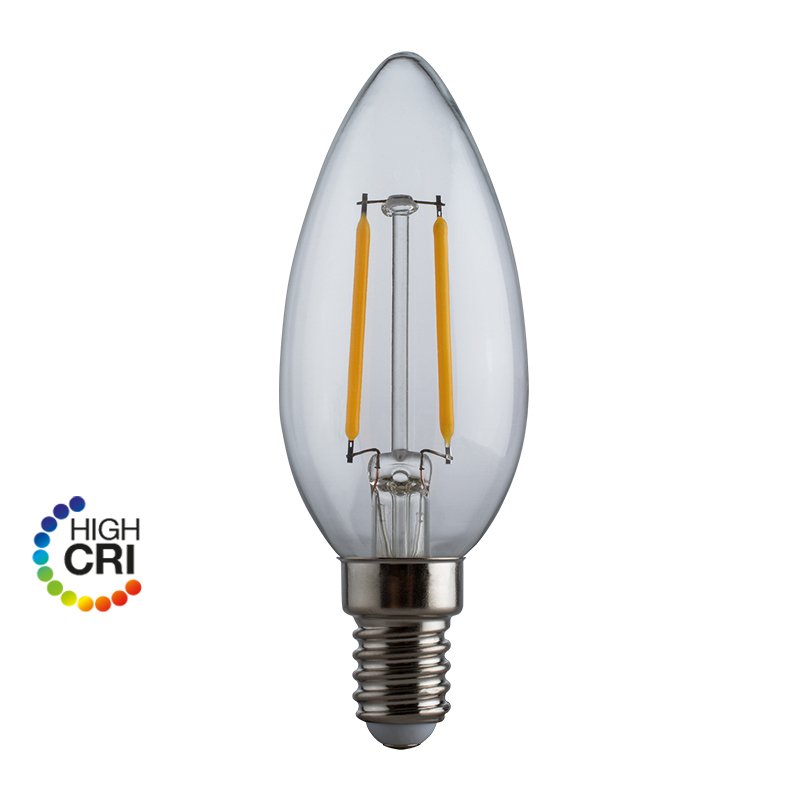 Proxima LED p�re B35 - E14, 2,5W, 250lm, 2700K, Klar, CRI90