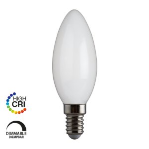 E3LIGHT LED Proxima B35 - E14, 400lm, dimmbar, opal, CRI90