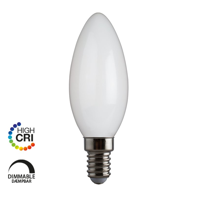 E3LIGHT LED Proxima B35 - E14, 400lm, dimmbar, opal, CRI90