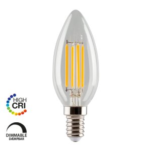 E3LIGHT LED Proxima B35 - E14, 4W, 470lm, 2700K, Dimmbar, Klar, CRI90