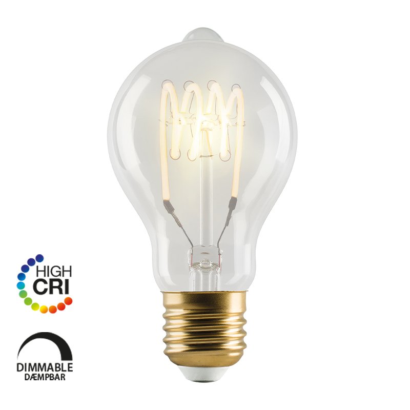 E3LIGHT LED Vintage A60 E27 Spiral - 3W, 160lm, dimbar, klar