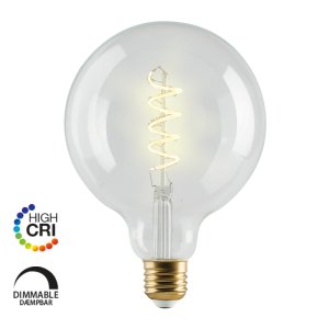 E3LIGHT LED Vintage G125 Spiral - E27, 4W, 180lm, 2200K, dimmbar, klar