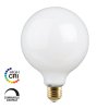 E3LIGHT Vintage LED G125 E27 - dimbar, opal, 7W, 806lm, 2700K
