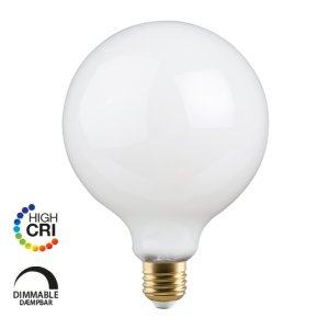 E3LIGHT Vintage LED G125 E27 - dimmbar, opal, 7W, 806lm, 2700K