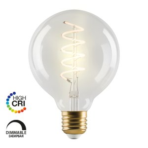 E3LIGHT LED Vintage G95 Spiral - E27, 4W, 200lm, Dimmbar, Klar