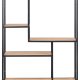 ACT NORDIC Seaford Wandregal – Papier, Wildeiche und schwarzes Metall (H: 91 cm x 75 cm x 20 cm)