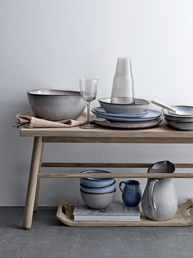 BLOOMINGVILLE Sandrine Teller, Blau, Steingut, D28,5 cm