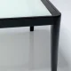 KARE DESIGN Tiki havebord, rektangulr - klar glas og sort aluminium (108x59)