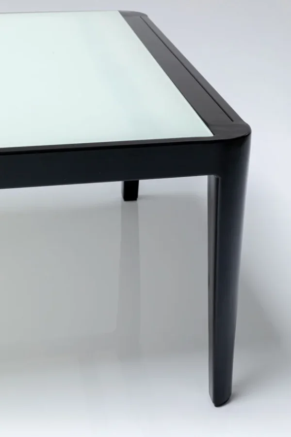 KARE DESIGN Tiki havebord, rektangulr - klar glas og sort aluminium (108x59)