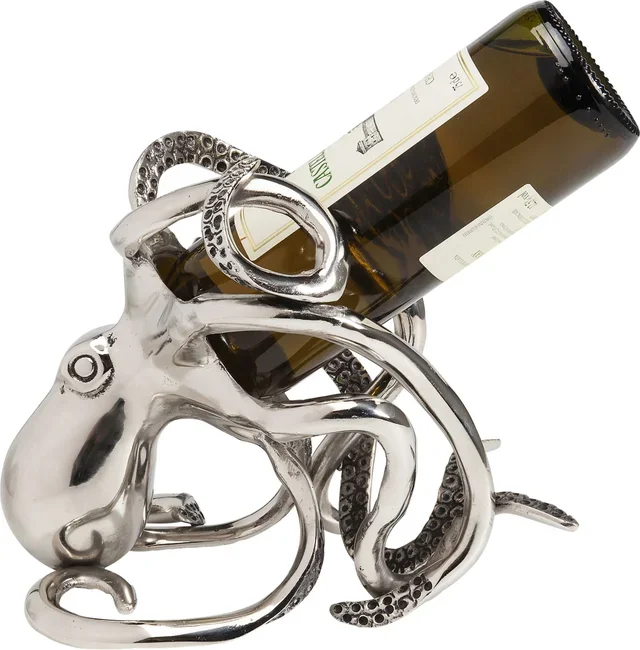KARE DESIGN Octopus flaskeholder - slv aluminium