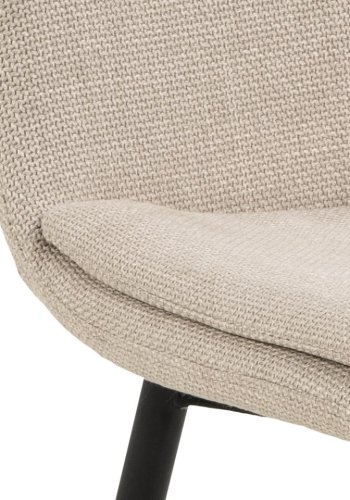 ACT NORDIC Becca spisebordsstol - beige stof og sort stl