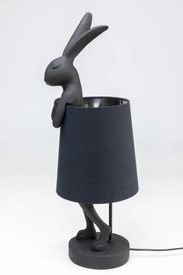 KARE DESIGN Animal Rabbit bordlampe - sort hr og polyresin/stl
