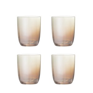 BLOOMINGVILLE Aston drikkeglas - bronze glas (D8xH10) (st af 4)