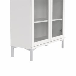 Roma porcel�nsskab med 2 l�ger, hvid, 88,7 x 36,25 x 202,8 cm