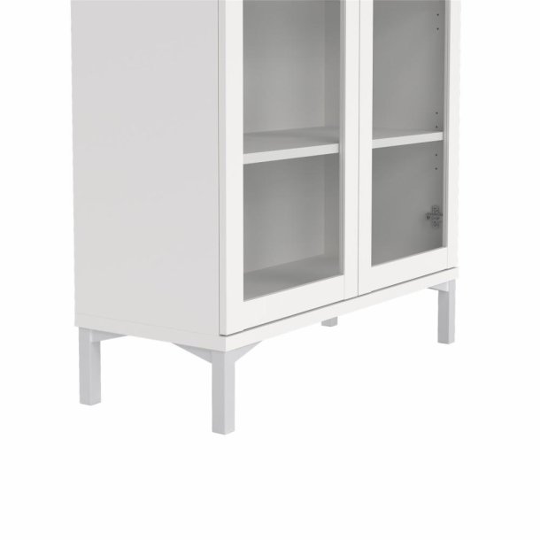 Roma porcel�nsskab med 2 l�ger, hvid, 88,7 x 36,25 x 202,8 cm