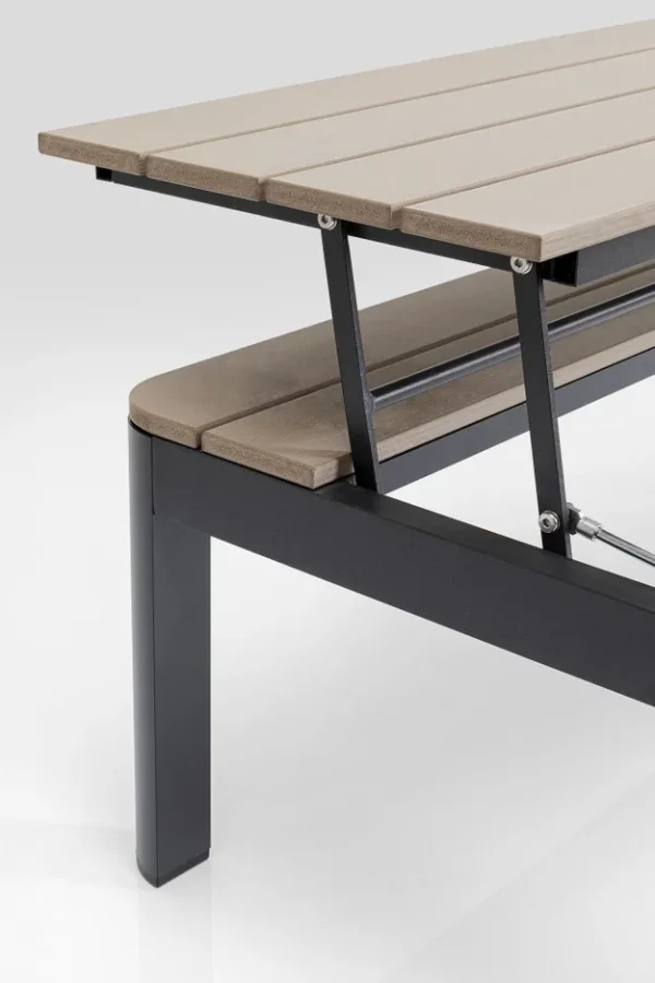 KARE DESIGN Happy Day multifunktionelt havebord/bord med bnk - polywood og aluminium (90x71)