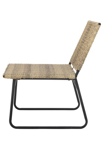BLOOMINGVILLE Vallone Outdoor-Loungesessel - natürliches Polyrattan und Metall