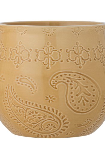 BLOOMINGVILLE Rani Blumentopfschuppen, Gelb, Steingut