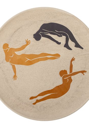 BLOOMINGVILLE Harlow Wanddekoration, Braun, Steingut H: 3cm, D: 40cm