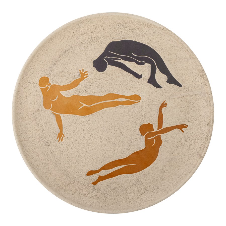 BLOOMINGVILLE Harlow Wanddekoration, Braun, Steingut H: 3cm, D: 40cm