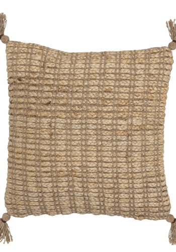BLOOMINGVILLE Felina Kissen, Natur, Jute B: 45cm, L: 45cm