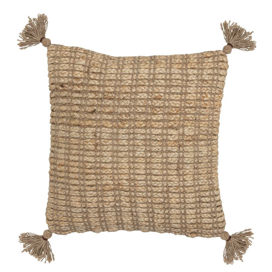 BLOOMINGVILLE Felina Kissen, Natur, Jute B: 45cm, L: 45cm