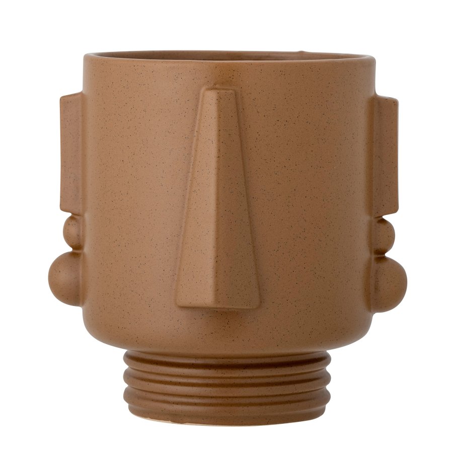 BLOOMINGVILLE Guxim Blumentopfabdeckung, Braun, Steingut