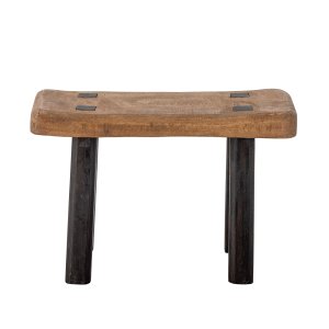 BLOOMINGVILLE Hern piedestal, rektangulr - brun og sort mangotr (45,5x20,5)