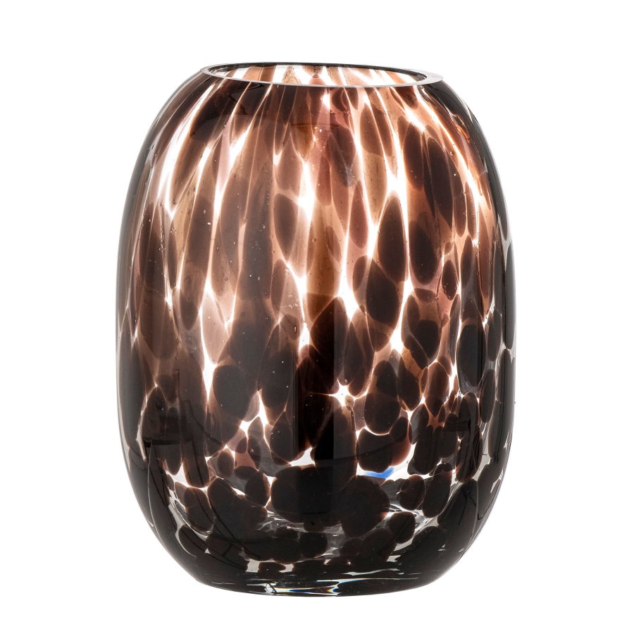 BLOOMINGVILLE Crister Vase, Braun, Glas