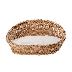 BLOOMINGVILLE Tille Cat Basket, Natural, Rotting W: 30cm, H: 20 cm, L: 40 cm