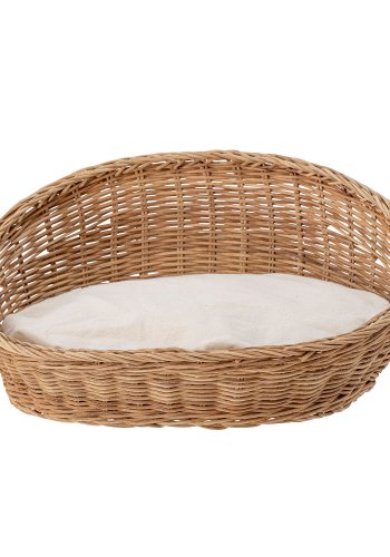 BLOOMINGVILLE Tille Cat Basket, Natural, Rattan W: 30 cm, H: 20 cm, L: 40cm
