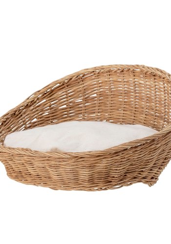 BLOOMINGVILLE Tille Cat Basket, Natural, Rattan W: 30 cm, H: 20 cm, L: 40cm