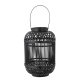 BLOOMINGVILLE Tilla Lantern m/Glass, Sort, Bambus