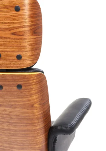 KARE DESIGN Check Out kontorstol - sort kunstlder/natur finér/sort stl, m. hjul og armln