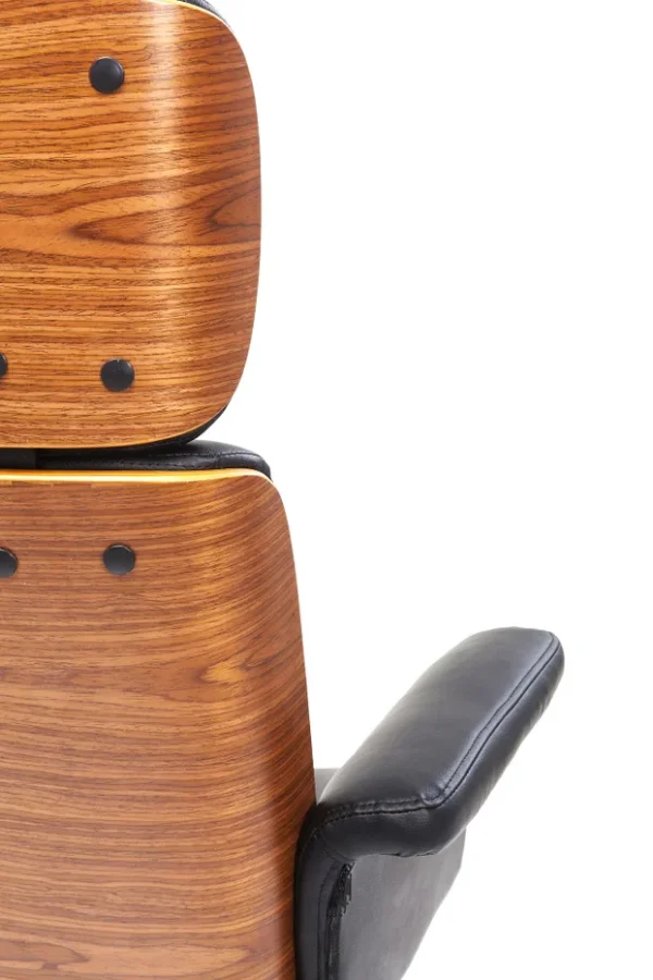 KARE DESIGN Check Out kontorstol - sort kunstlder/natur finér/sort stl, m. hjul og armln