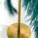 KARE DESIGN Feather Palm bordlampe - grn strudsefjer og messing stl
