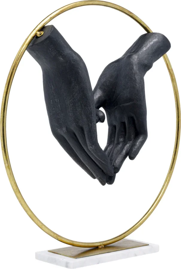 KARE DESIGN Elements Heart Hand figur - polyresin, stl og marmor (H:62cm)