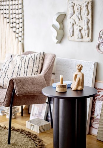 BLOOMINGVILLE Smira v�ggdekoration, vit, bomull W: 4cm, H: 80 cm, L: 61cm