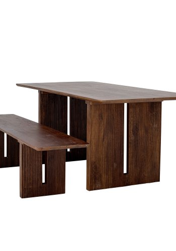 CREATIVE COLLECTION Milow Esstisch, rechteckig – braunes Mangoholz (180x90)