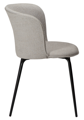 DAN-FORM EDEN spisebordsstol - Cashmere boucl stof og sort metal