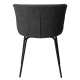 DAN-FORM EDEN spisebordsstol - Raven sort boucl stof og sort metal