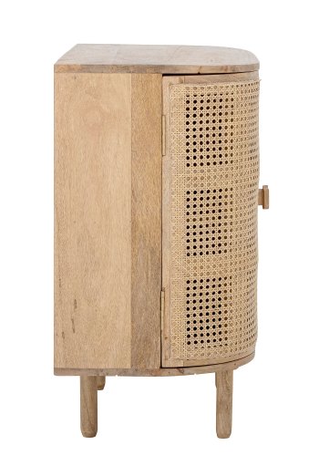 CREATIVE COLLECTION Bandol-Schrank mit 2 Türen und Regal - natürliches Zuckerrohr und Mangoholz