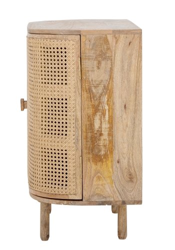 CREATIVE COLLECTION Bandol-Schrank mit 2 Türen und Regal - natürliches Zuckerrohr und Mangoholz