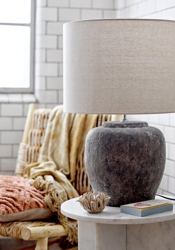 BLOOMINGVILLE Aprilia Kissen, Braun, Baumwolle B: 60cm, L: 60cm