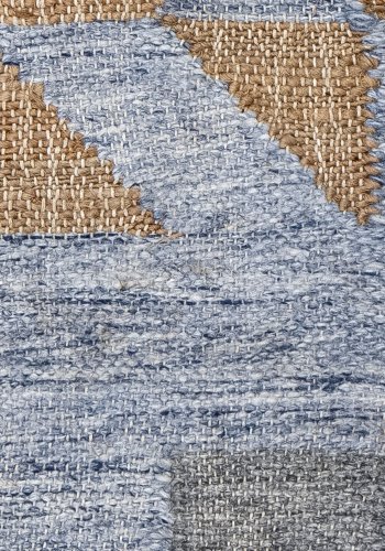 BLOOMINGVILLE Vikka Teppich, Blau, Jute B: 75 cm, L: 245cm