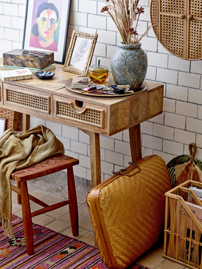 BLOOMINGVILLE Yolanda teppe, lilla, bomull B: 75cm, L: 245cm